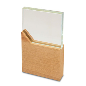 KINGSTON-Trophäe aus Kristall und Holz - Reklamnepredmety