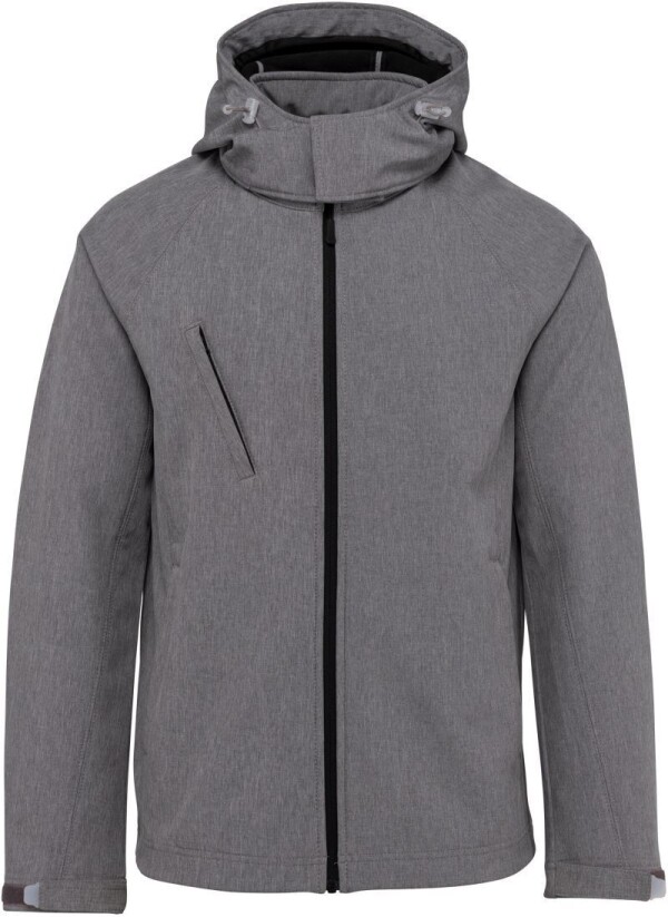Herren 3-Lagen Kapuzen Softshell Jacke K413