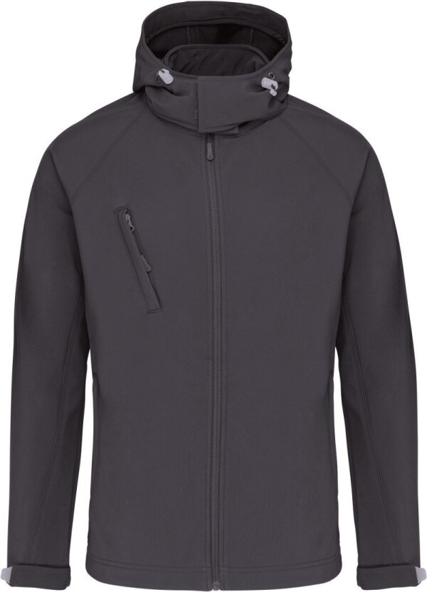 Herren 3-Lagen Kapuzen Softshell Jacke K413