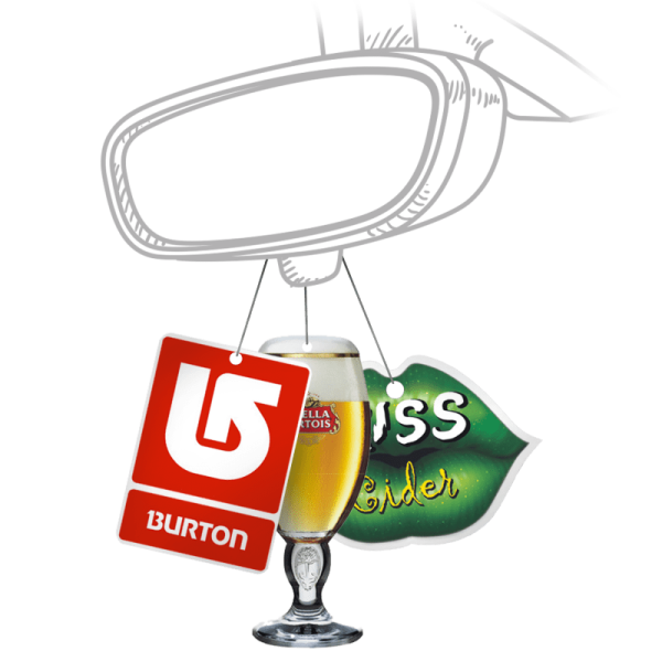 Werbung für aromatische Etiketten