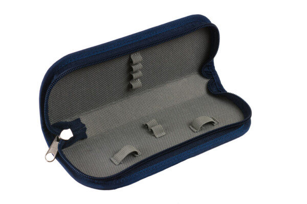 Puzdro jednofarebné M - 8 gumičiek hnedá