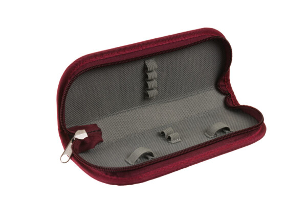 Puzdro jednofarebné M - 8 gumičiek hnedá