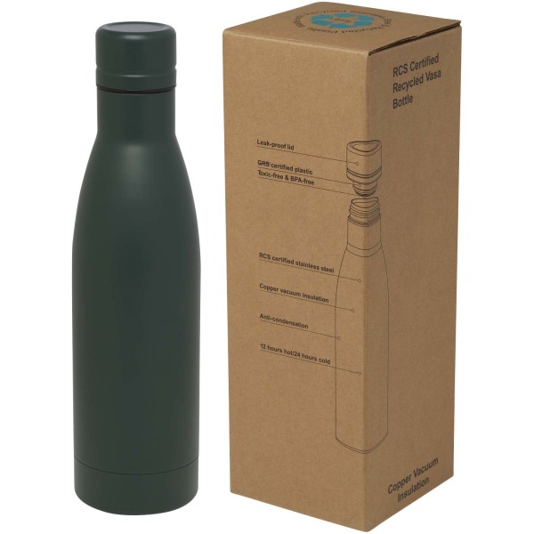Vasa 500ml Kupfer vakuumisolierte Flasche aus recyceltem Edelstahl mit RCS-Zertifizierung