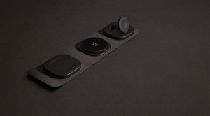 Swiss Peak 15W 3-in 1 Wireless-Reise-Charger aus RCS Plastik, grau - Reklamnepredmety