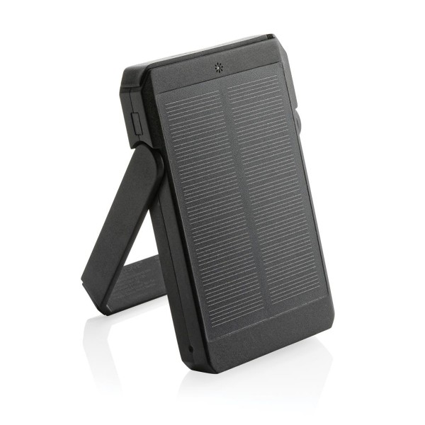 Skywave 5000mah Solar Powerbank, 10W Wireless aus rPlastik, schwarz