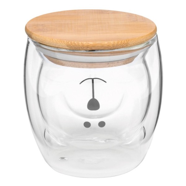 BAMBOO BEAR Becher aus Borosilikatglas