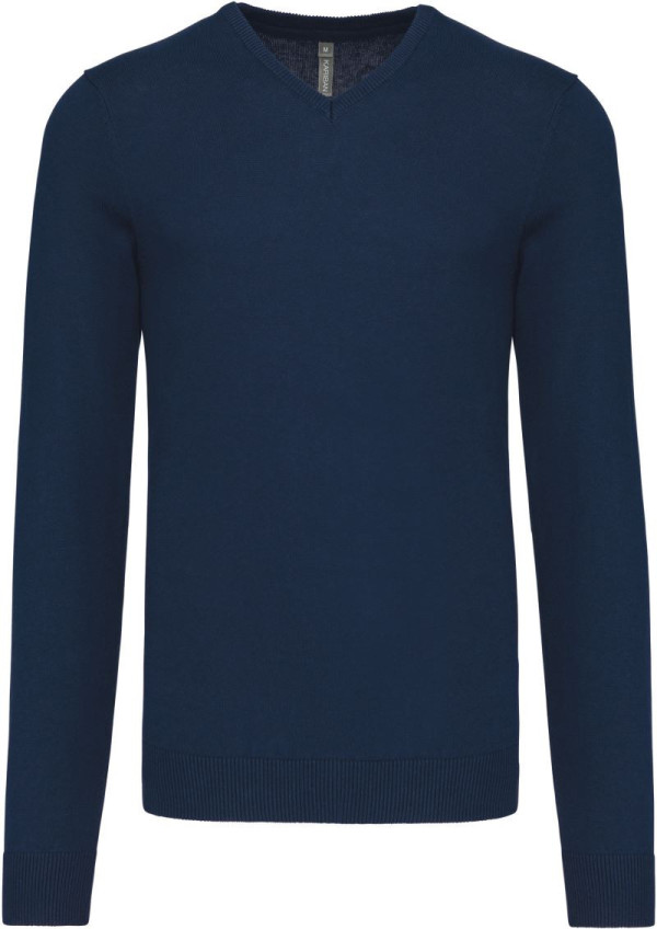 Herrenpullover mit V-Ausschnitt
