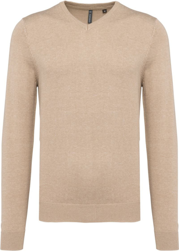 Herrenpullover mit V-Ausschnitt