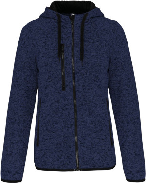 Melange Kariban ProAct Damen-Strickfleecejacke mit Kapuze - Reklamnepredmety