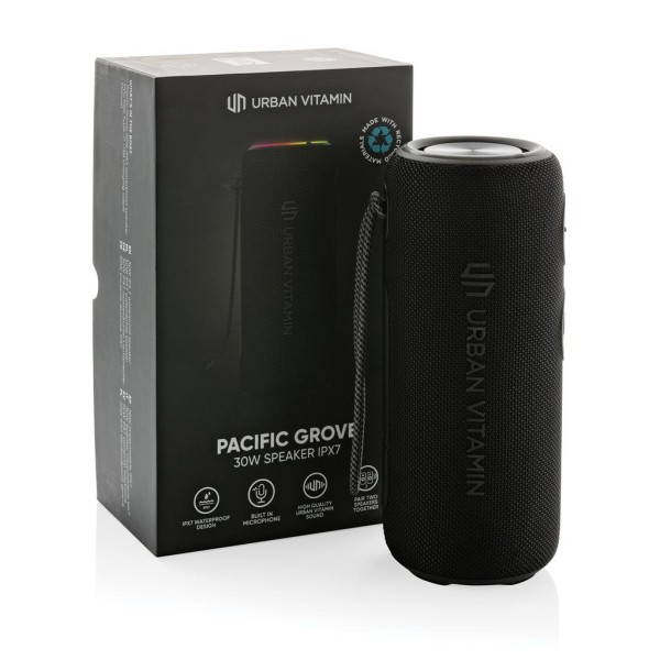 Urban Vitamin Pacific Grove 30W IPX7 Speaker aus RCS Plastik, schwarz
