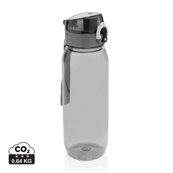 Yide verschließbare Wasserflasche aus RCS rec. PET, 800ml, grün