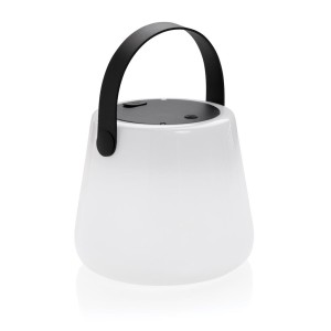 SolarGlow Außenleuchte aus RCS rec. Kunststoff mit USB-Lampe, weiß - Reklamnepredmety