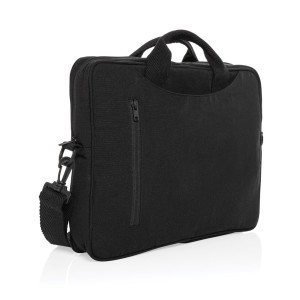 Laluka AWARE™ 15.4" Laptop-Tasche aus recycelter Baumwolle, anthrazit - Reklamnepredmety