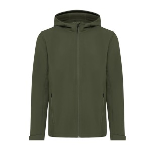 Iqoniq Makalu Herren Softshelljacke aus recyceltem Polyester, vulcano heather grey - Reklamnepredmety