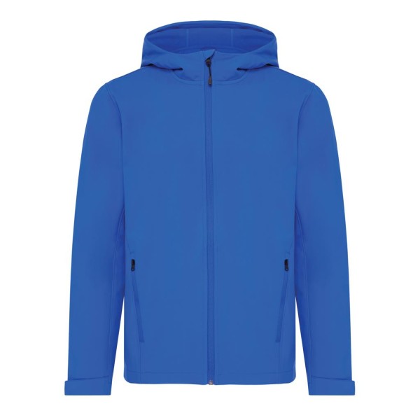 Iqoniq Makalu Herren Softshelljacke aus recyceltem Polyester, vulcano heather grey