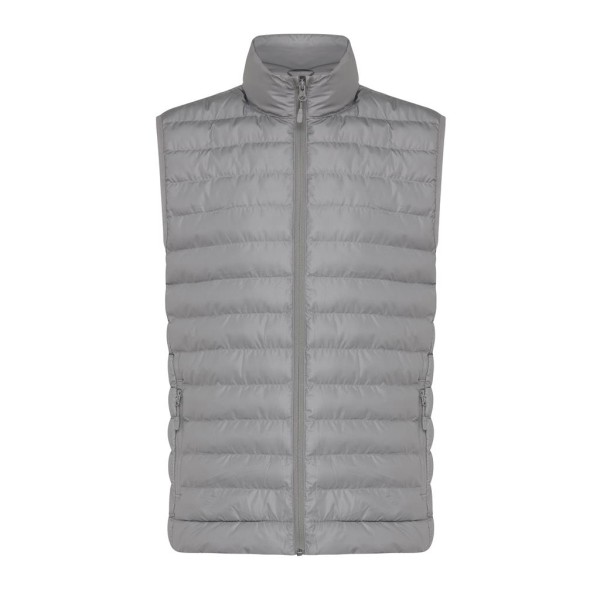 Iqoniq Meru Herren Bodywarmer aus recyceltem Polyester, Silbergrau