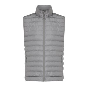 Iqoniq Meru Herren Bodywarmer aus recyceltem Polyester, Silbergrau - Reklamnepredmety