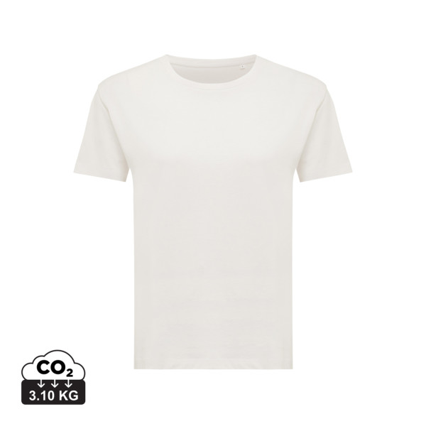 Iqoniq Yala Damen T-Shirt aus recycelter Baumwolle, ungefärbte helles Grau