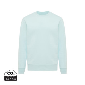 Iqoniq Etosha Lightweight Sweater aus recycelter Baumwolle, ungefärbte helles Anthrazit - Reklamnepredmety