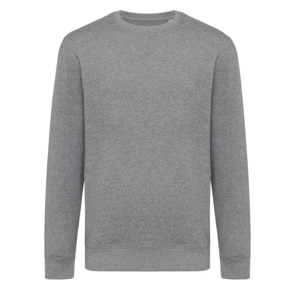 Iqoniq Etosha Lightweight Sweater aus recycelter Baumwolle, ungefärbte helles Anthrazit