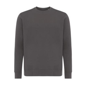 Iqoniq Etosha Lightweight Sweater aus recycelter Baumwolle, ungefärbte helles Anthrazit - Reklamnepredmety