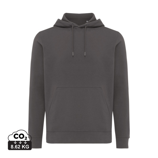 Iqoniq Rila Lightweight Hoodie aus recycelter Baumwolle, ungefärbte helles Grau