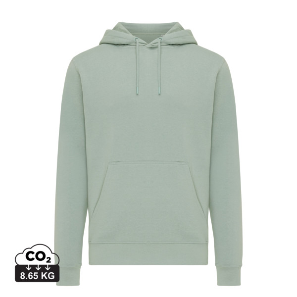 Iqoniq Rila Lightweight Hoodie aus recycelter Baumwolle, ungefärbte helles Grau