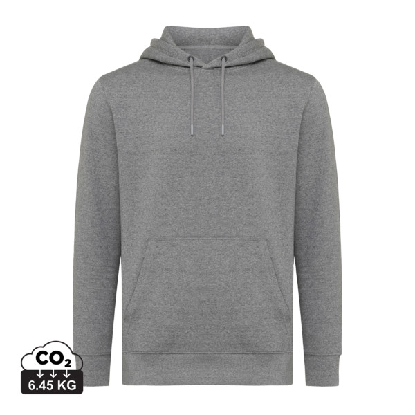 Iqoniq Rila Lightweight Hoodie aus recycelter Baumwolle, ungefärbte helles Grau