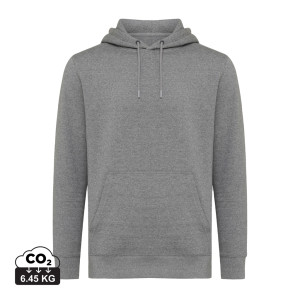 Iqoniq Rila Lightweight Hoodie aus recycelter Baumwolle, ungefärbte helles Grau - Reklamnepredmety