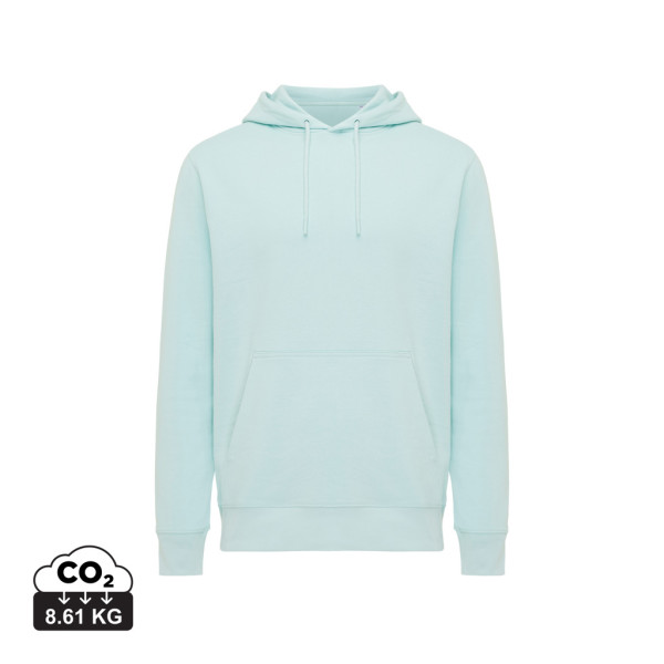 Iqoniq Rila Lightweight Hoodie aus recycelter Baumwolle, ungefärbte helles Grau