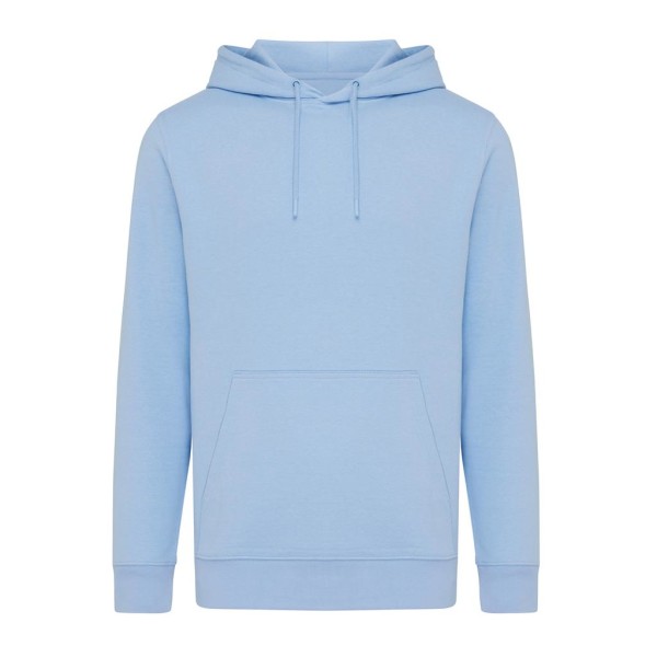 Iqoniq Rila Lightweight Hoodie aus recycelter Baumwolle, ungefärbte helles Grau
