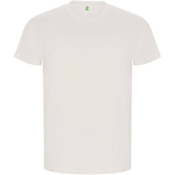 Goldenes Herren-T-Shirt mit kurzen Ärmeln