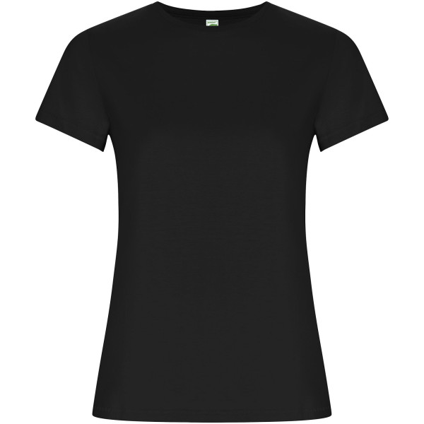 Goldenes Damen-T-Shirt mit kurzen Ärmeln