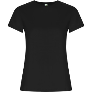 Goldenes Damen-T-Shirt mit kurzen Ärmeln - Reklamnepredmety