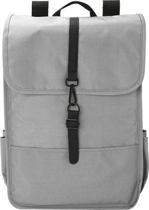 Flacher Rucksack aus RPET-Polyester - Reklamnepredmety