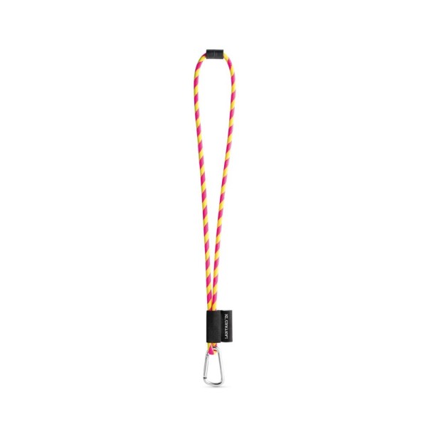 SET Lanyard TUBE Long (Ø 7 mm) mit D-förmigem Karabiner 55 mm und Sicherheitsclip Ø 7 mm