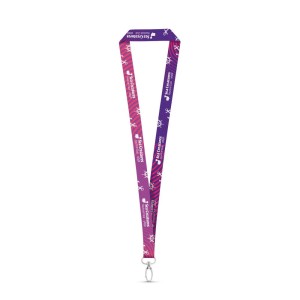 MANILA. Lanyard aus Polyester-Sublimation mit Karabiner - Reklamnepredmety
