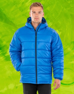 Wattierter Parka aus recyceltem Material mit Kapuze - Reklamnepredmety