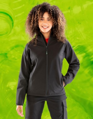 Recycelte 3-Lagen-Softshelljacke für Damen mit Kapuze - Reklamnepredmety