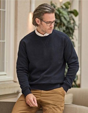 Gerippter Interlock-Pullover mit Rundhalsausschnitt - Reklamnepredmety