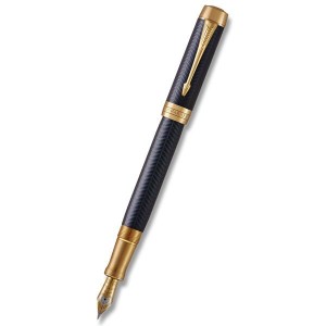 Parker Duofold Prestige Blue Chevron Füllfederhalter CNT, Spitze M - Reklamnepredmety