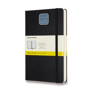 Moleskine Notizbuch (groß) – Hardcover, L, quadratisch, schwarz - Reklamnepredmety