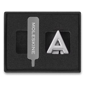 Moleskine-Notizbuch-Ornament, Alphabetbuchstaben - Reklamnepredmety