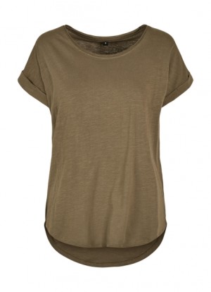 Langes Damen-T-Shirt Slub Tee - Reklamnepredmety