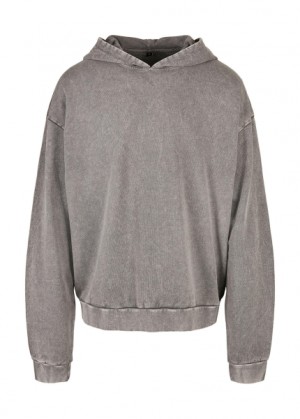 Übergroßer Kapuzenpullover mit Acid-Waschung - Reklamnepredmety