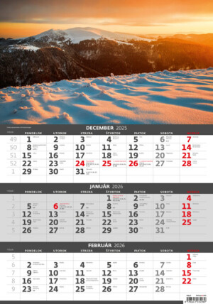 Kalender Slowakei - drei Monate - Reklamnepredmety