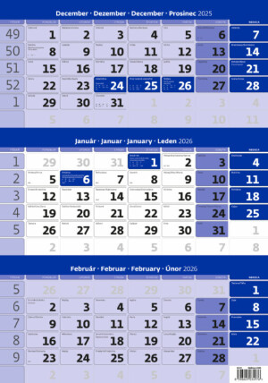 Dreimonatskalender blau - Reklamnepredmety