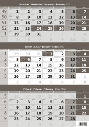 Three-month calendar gray - Reklamnepredmety