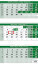 Dreimonatskalender grün mit Spirale - N325-27_001 - variant He N325-27