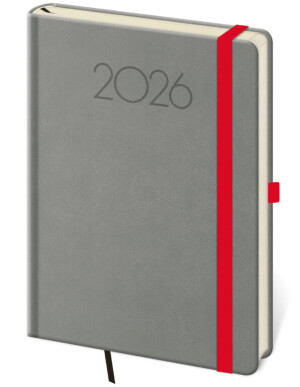 Tageskalender A5 New Praga mit Gummiband - Reklamnepredmety